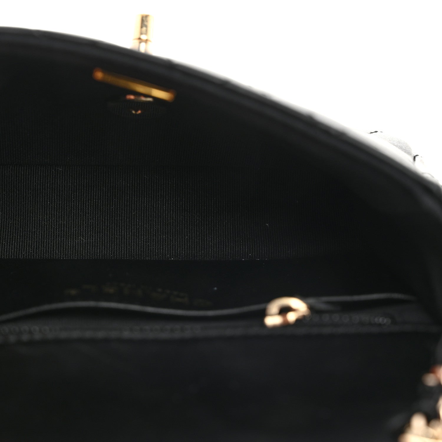 Chanel Lambskin Resin Quilted Mini Heart Square Flap Black 5 of 10