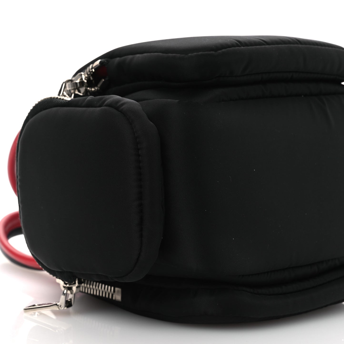 Tessuto Nylon Pocket Top Handle Cargo Bag Black Fuoco