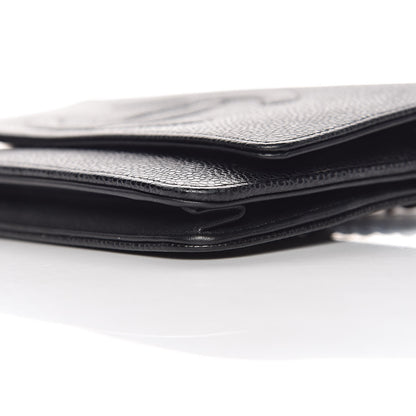 Chanel Caviar Timeless CC Wallet On Chain WOC Black 6 of 16