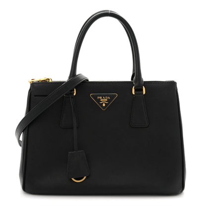 Prada Saffiano Small Galleria Double Zip Tote Black 1 of 13