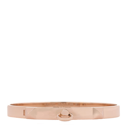 Hermes 18K Rose Gold PM Collier De Chien Bracelet SH 1 of 4