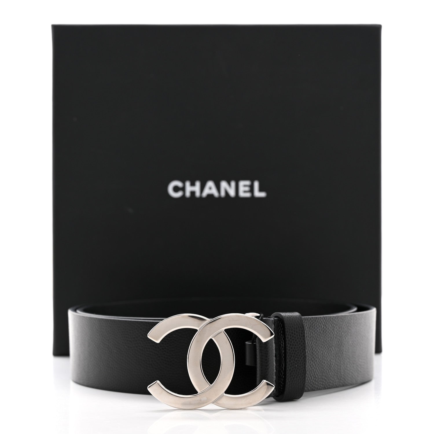 Chanel Caviar CC Logo Belt 80 32 Black 8 of 8