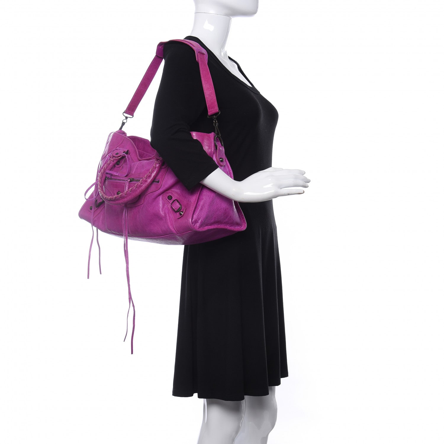 Balenciaga Agneau Classic Hardware Part Time Magenta 2 of 11