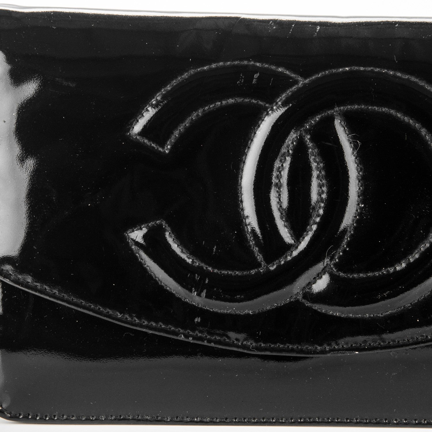 Chanel Patent Timeless CC Wallet On Chain WOC Black 9 of 9