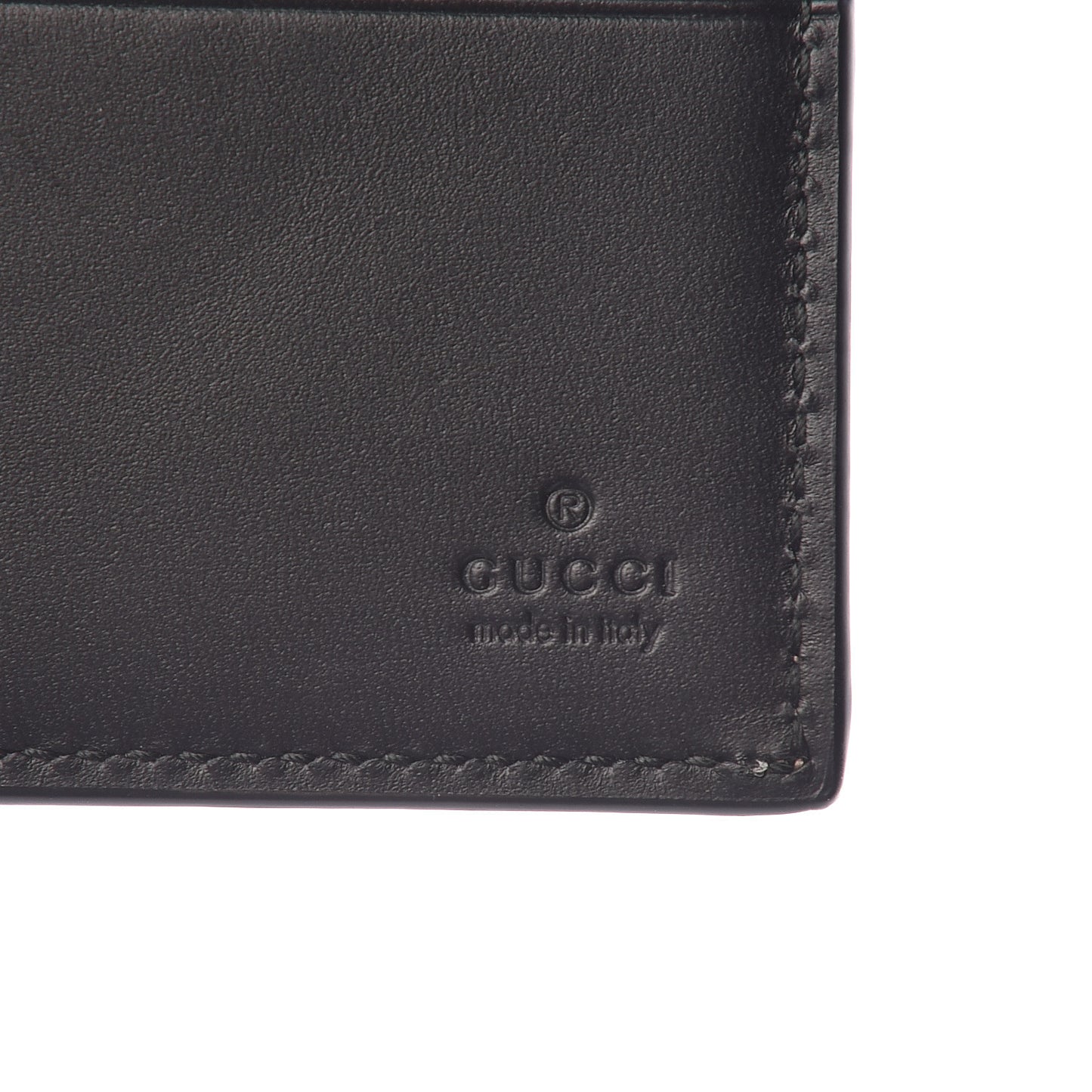 GG Supreme Monogram Selleria Calfskin Kingsnake Nice Bi-Fold Wallet Beige Ebony Multicolor Black