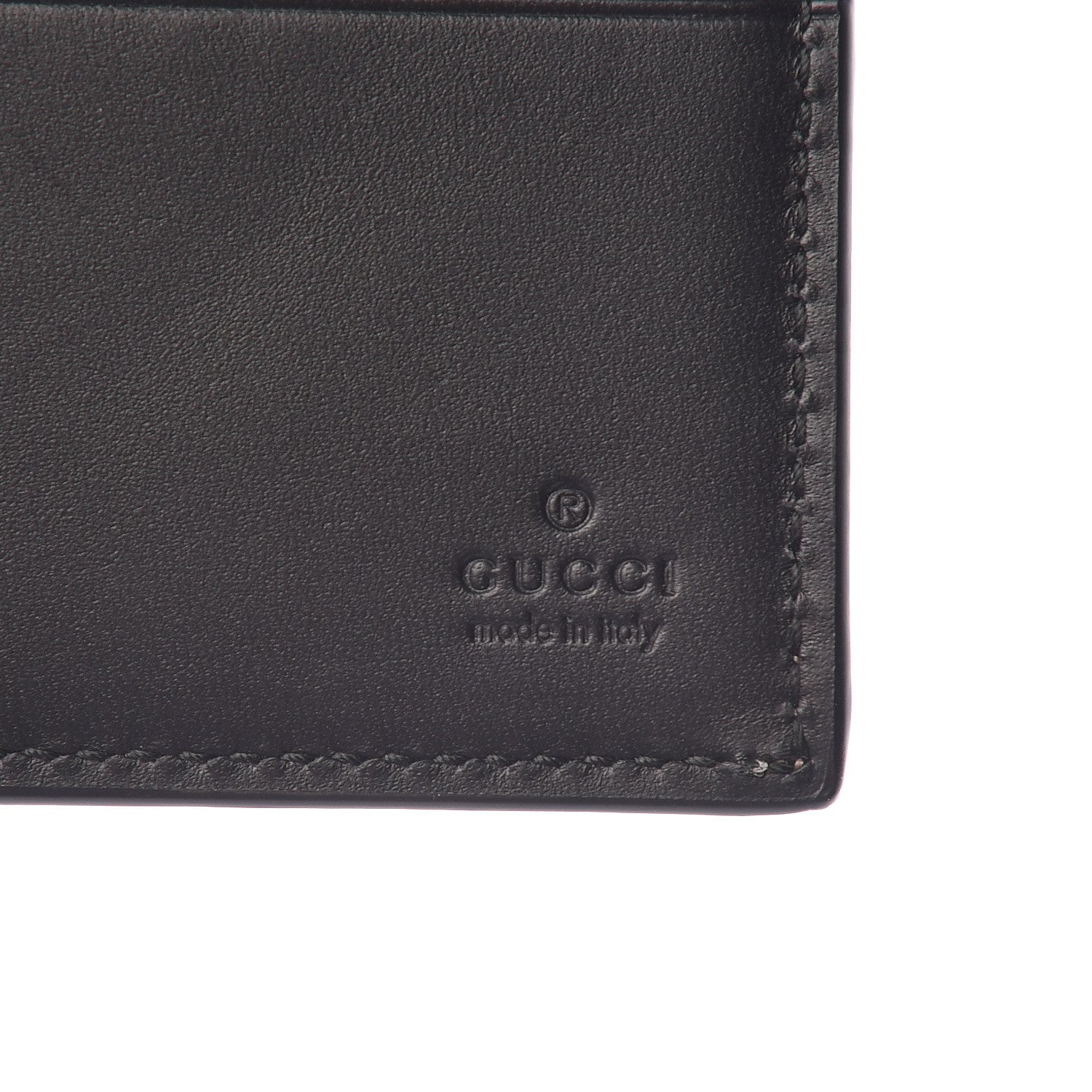 Gucci GG Supreme Monogram Selleria Calfskin Kingsnake Nice Bi-Fold Wallet Beige Ebony Multicolor Black 6 of 7