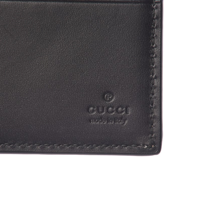 Gucci GG Supreme Monogram Selleria Calfskin Kingsnake Nice Bi-Fold Wallet Beige Ebony Multicolor Black 6 of 7