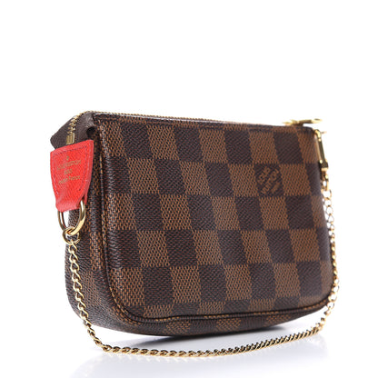 Louis Vuitton Damier Ebene 2019 Christmas Animation Mini Pochette Accessories Red 3 of 8
