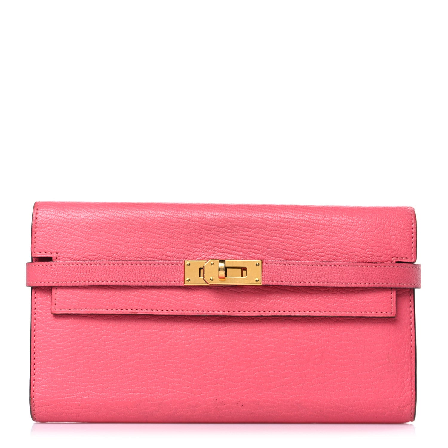 Hermes Chevre Mysore Kelly Longue Wallet Rose Azalee 1 of 14