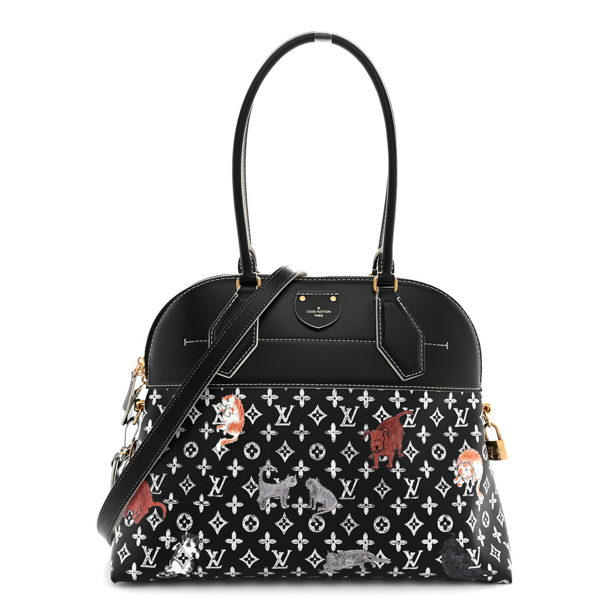 Calfskin Catogram Alma Souple MM Black