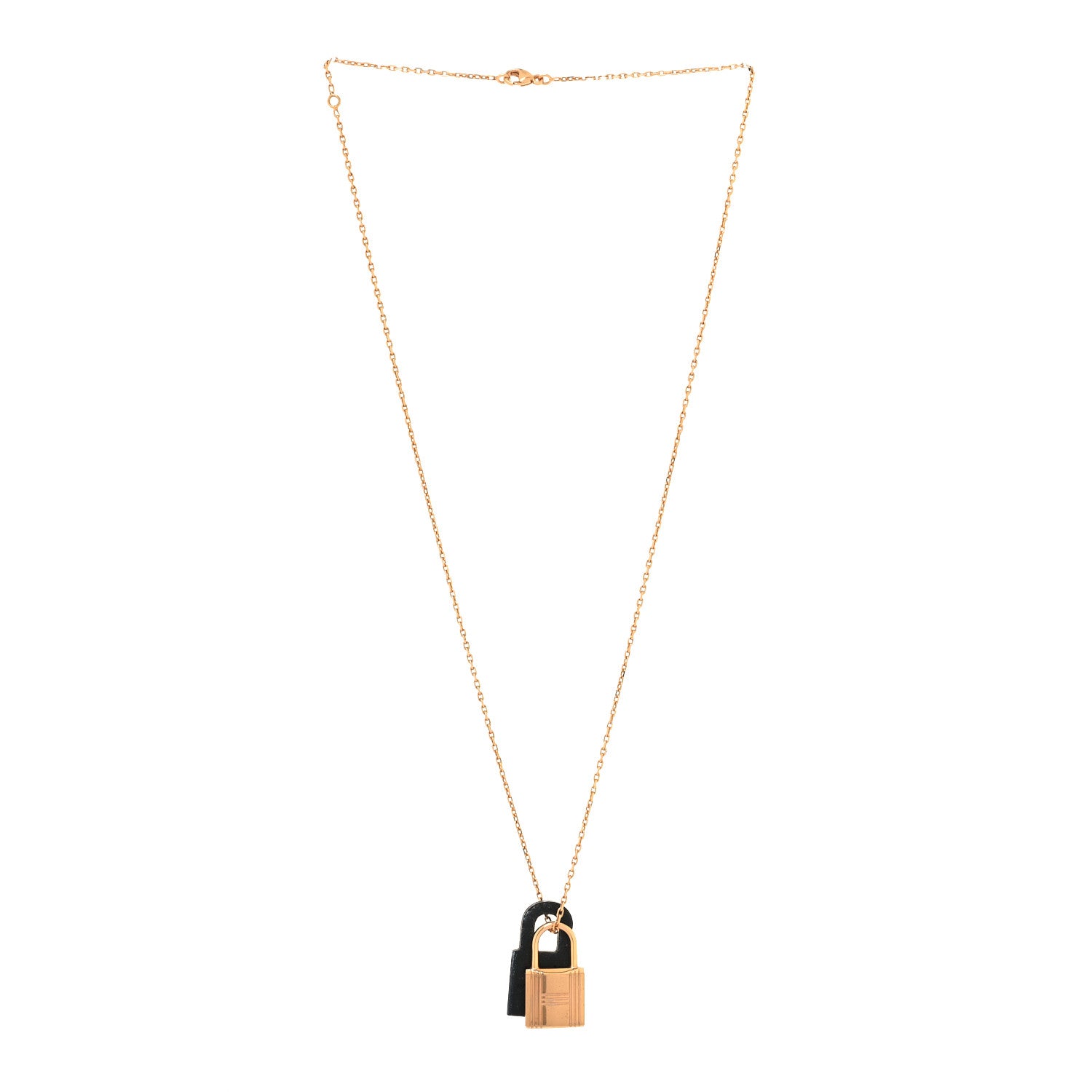 Hermes Swift Small O'Kelly Pendant Necklace Black 3 of 6