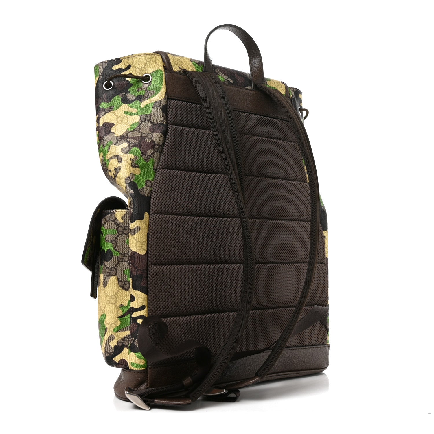 Gucci GG Supreme Monogram Camouflage Large Backpack Green Multicolor 3 of 10