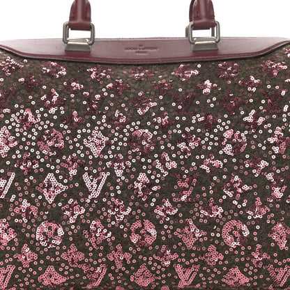 Louis Vuitton Sequin Monogram Sunshine Express Speedy Burgundy 8 of 15