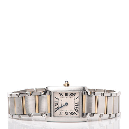 Cartier Stainless Steel 18K Yellow Gold 20mm Tank Francaise Quartz Watch 3 of 10