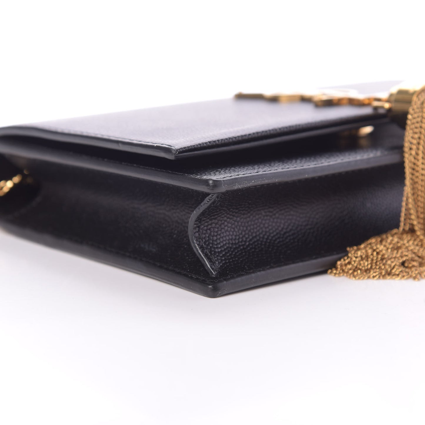 Grain De Poudre Classic Monogram Kate Tassel Chain Wallet Black