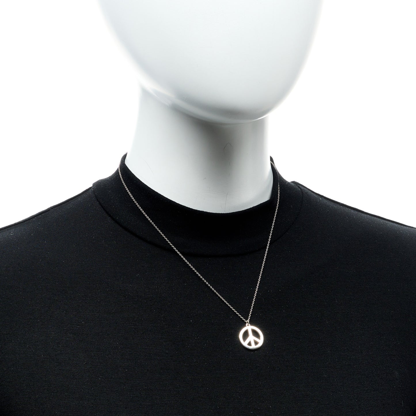 Sterling Silver Peace Pendant Necklace