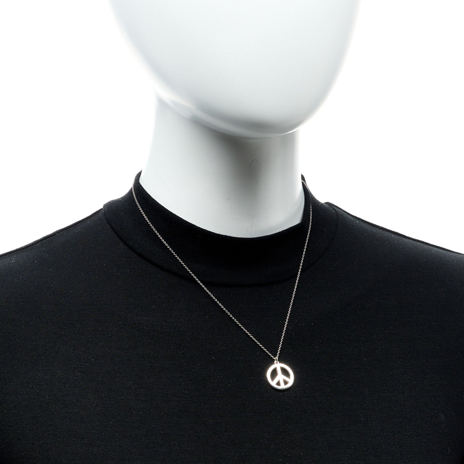 Tiffany Sterling Silver Peace Pendant Necklace 5 of 5