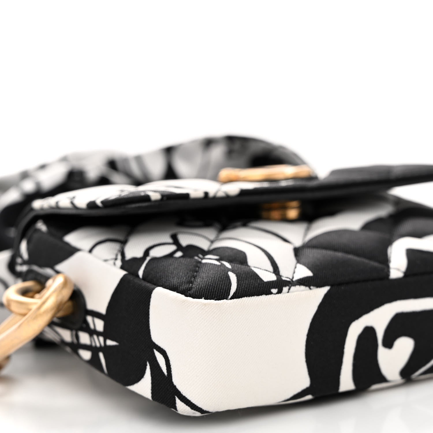 Chanel Canvas Printed Deer Coco Mini Crossbody Flap Gray Black 9 of 10