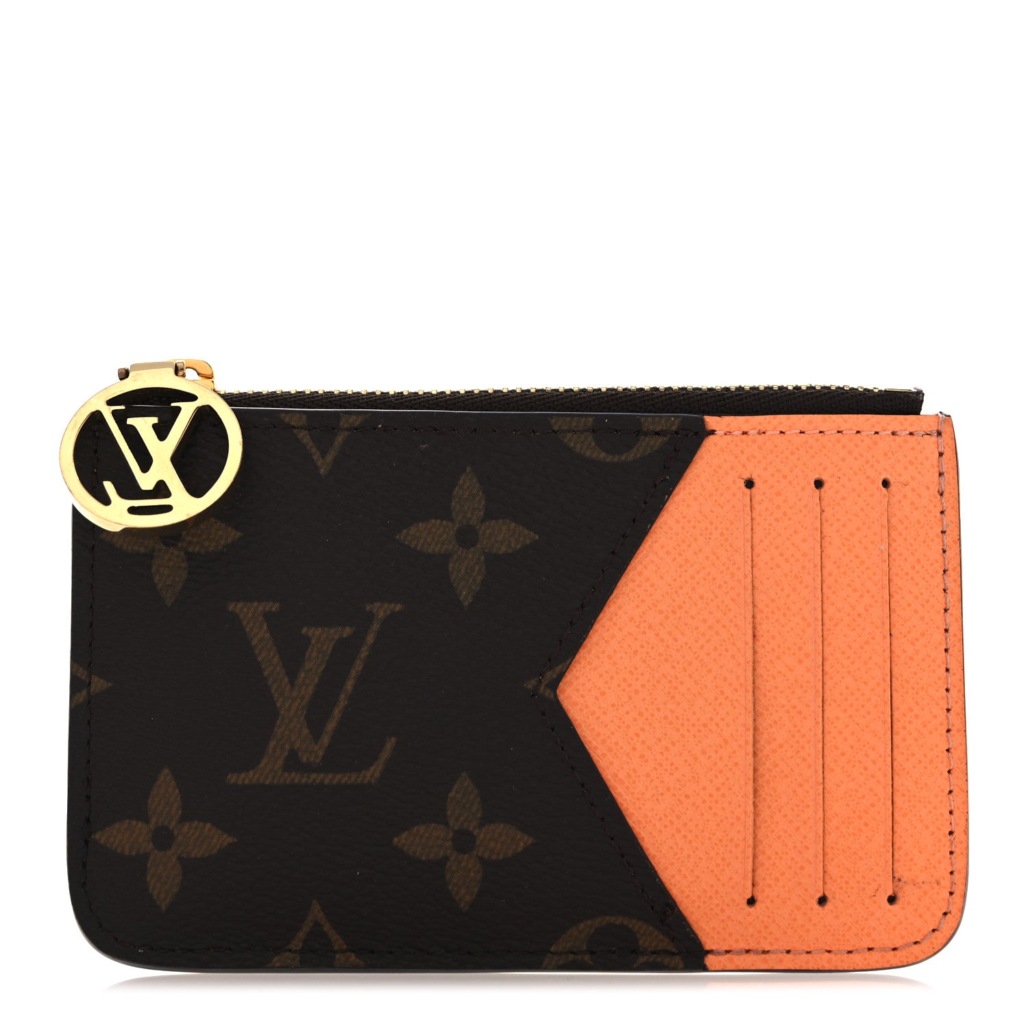 Louis Vuitton Monogram Zipped Romy Card Holder Orange 1 of 7