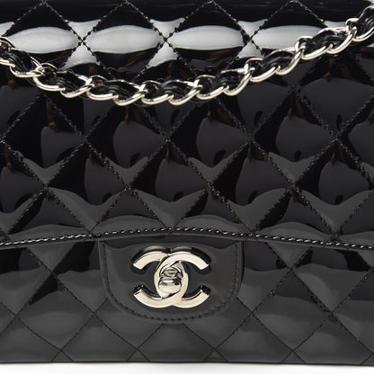 Chanel Patent Quilted Medium Double Flap Black 11 of 19