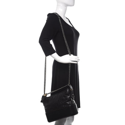 Chanel Aged Calfskin Quilted Medium Gabrielle Hobo Black 3 of 15