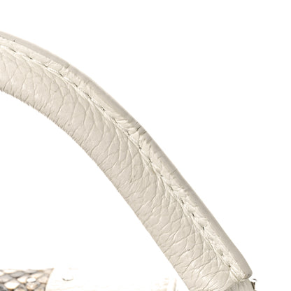 Louis Vuitton Taurillon Snakeskin Studded Capucines BB White 13 of 15