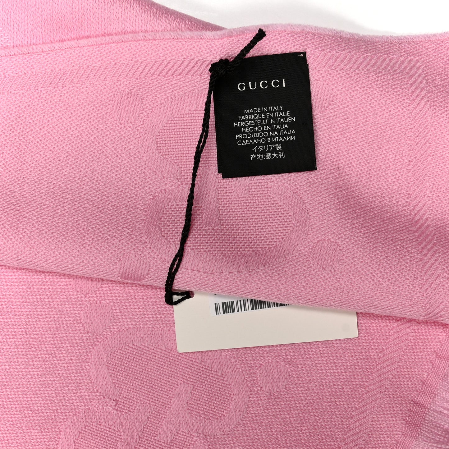 Wool Jacquard Monogram Jumbo GG Lady Nest Scarf Roseate