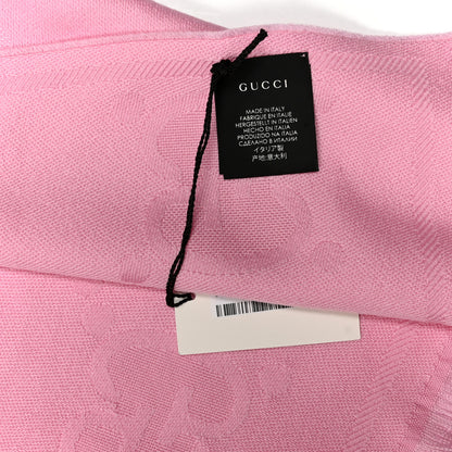Gucci Wool Jacquard Monogram Jumbo GG Lady Nest Scarf Roseate 3 of 3