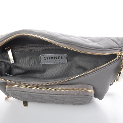 Chanel Caviar Quilted Business Affinity Waist Bag Grey 5 of 8