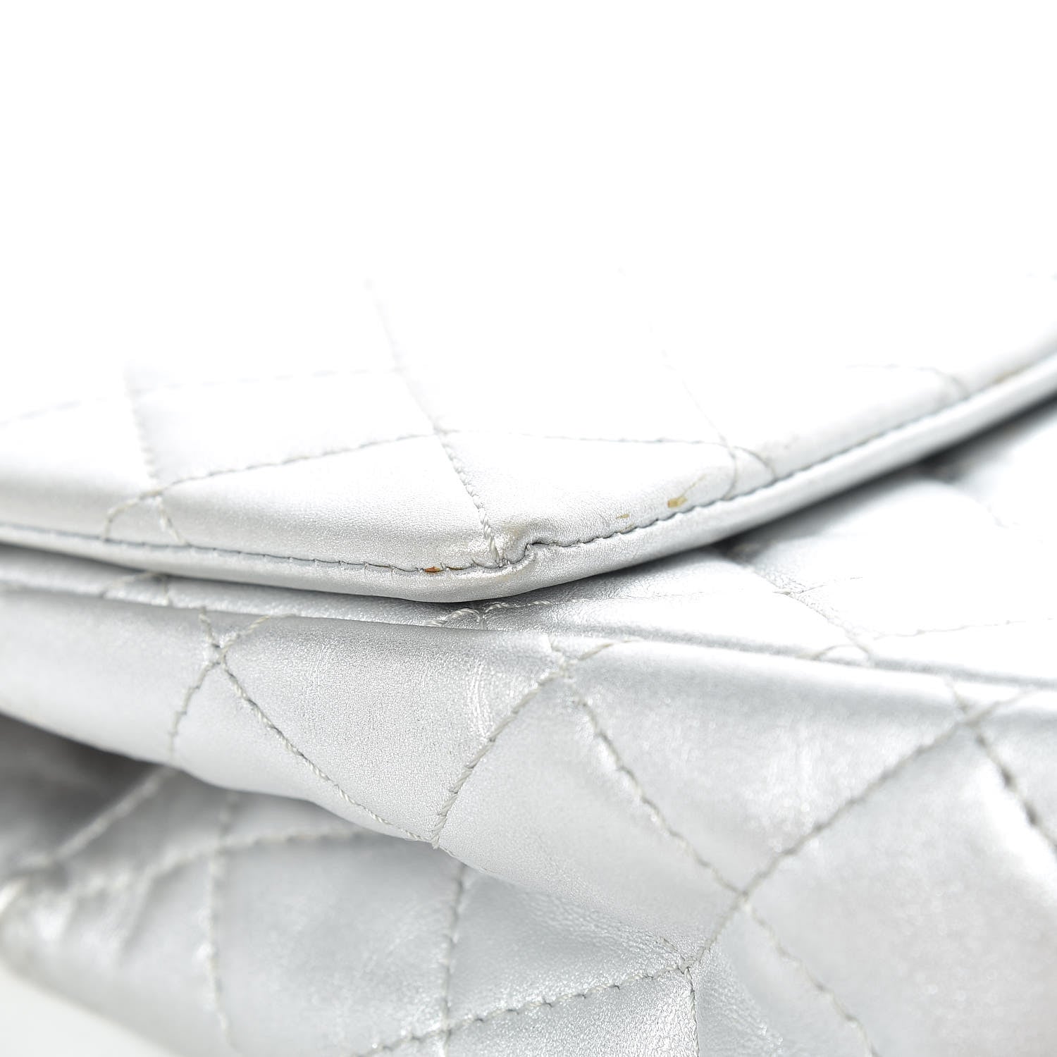 Chanel Metallic Lambskin Quilted Maxi Single Flap Silver 11 of 27