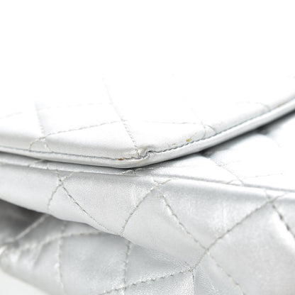 Chanel Metallic Lambskin Quilted Maxi Single Flap Silver 11 of 27