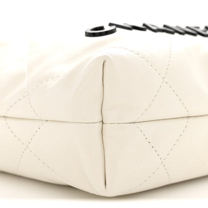 Chanel Shiny Calfskin Quilted Mini Chanel 22 White Black 9 of 11