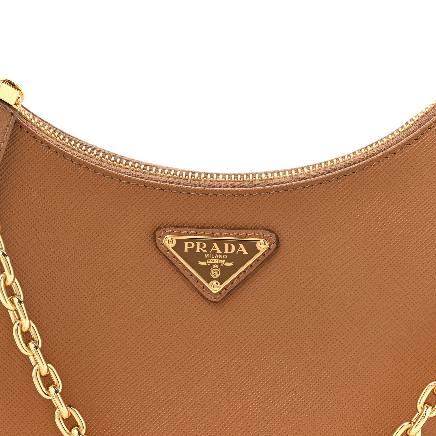 Prada Saffiano Lux Mini Re-Edition Shoulder Bag Caramel 7 of 10