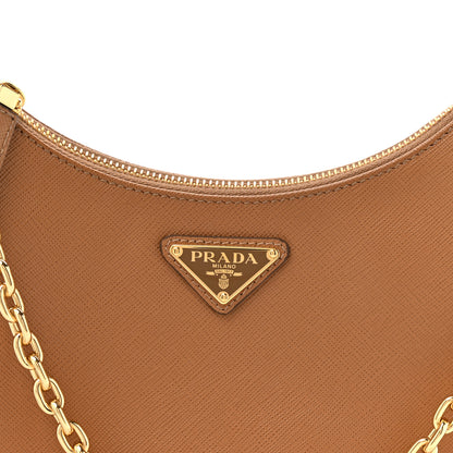 Prada Saffiano Lux Mini Re-Edition Shoulder Bag Caramel 7 of 10