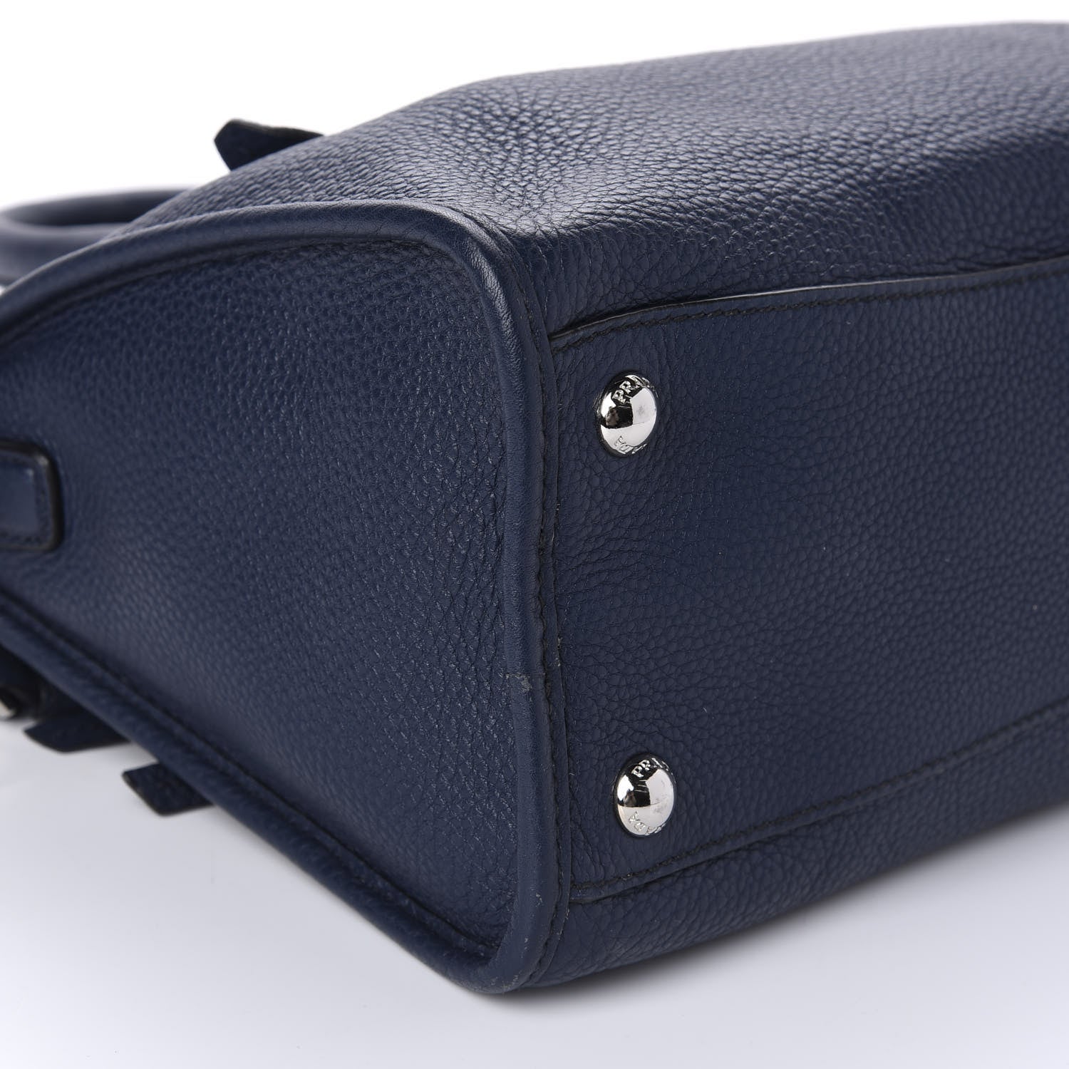Prada Vitello Daino Shopping Satchel Baltico 6 of 10