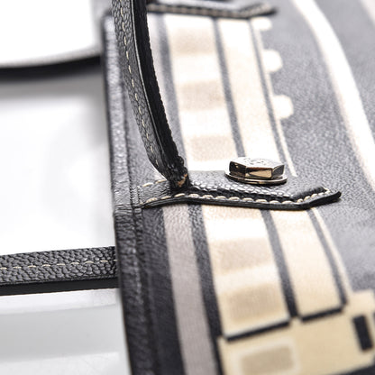 Chanel Coated Canvas Le Train Bag Black 6 of 16