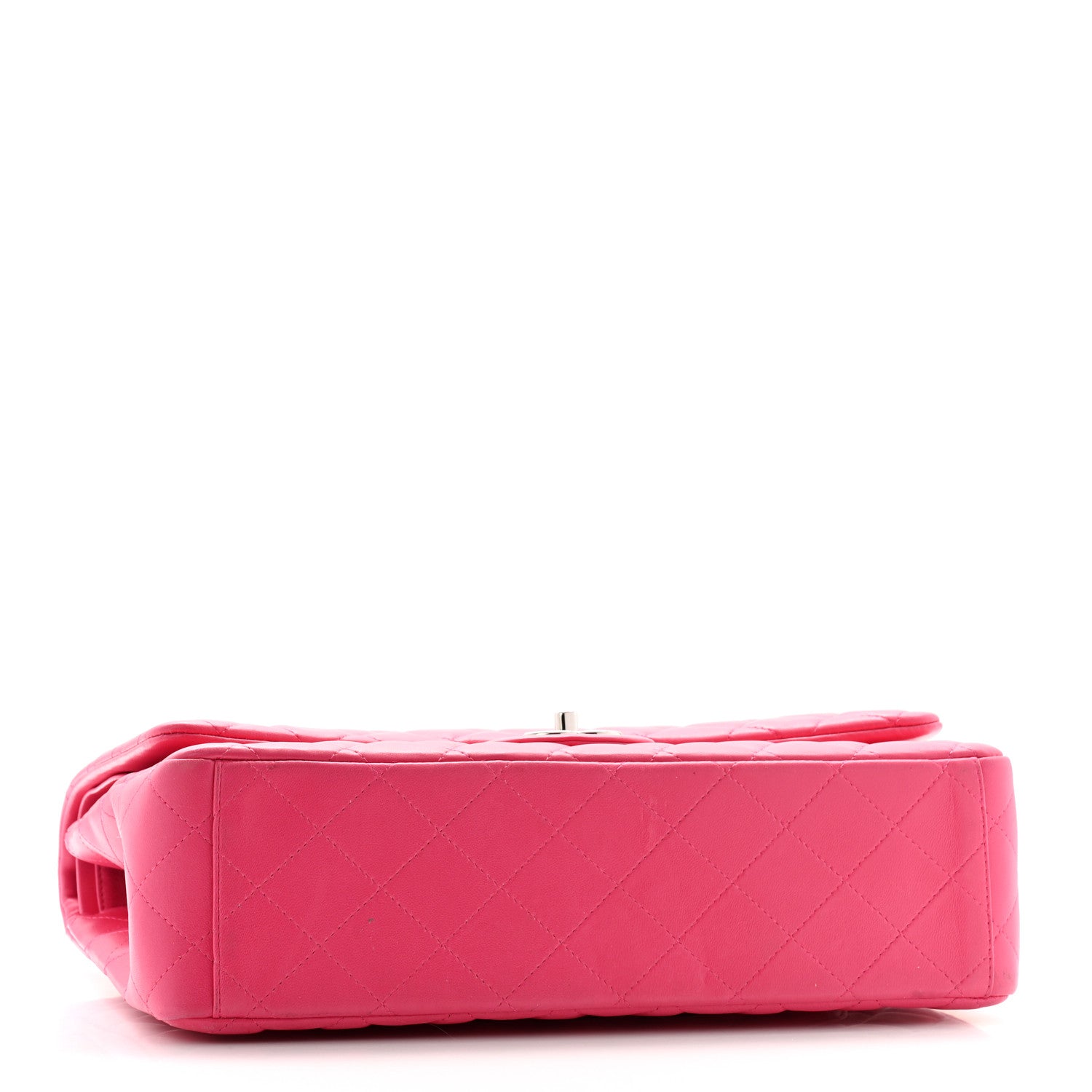 Chanel Lambskin Quilted Maxi Double Flap Dark Pink 4 of 13