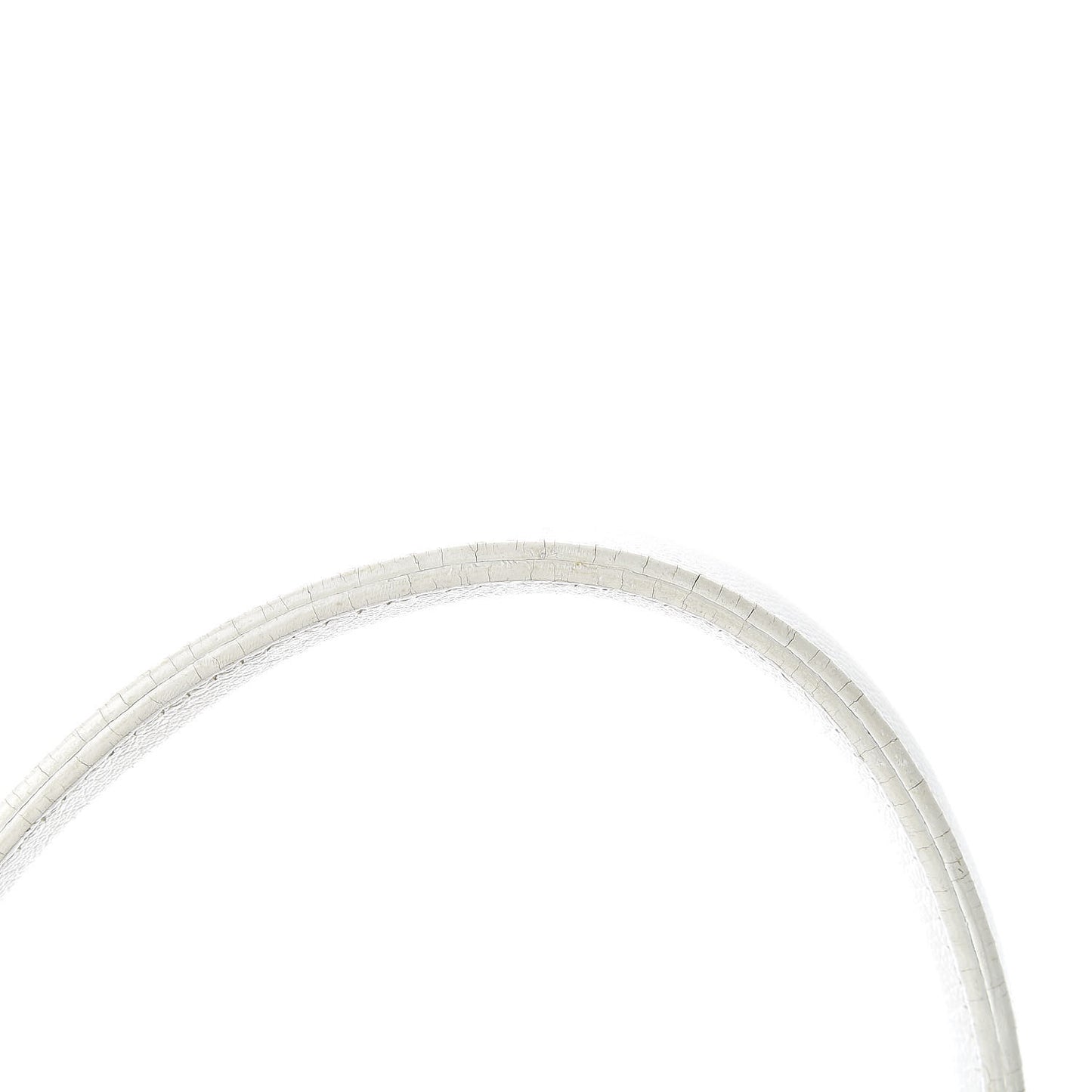 Laminated Calfskin Small Devil Trapezio Tote White
