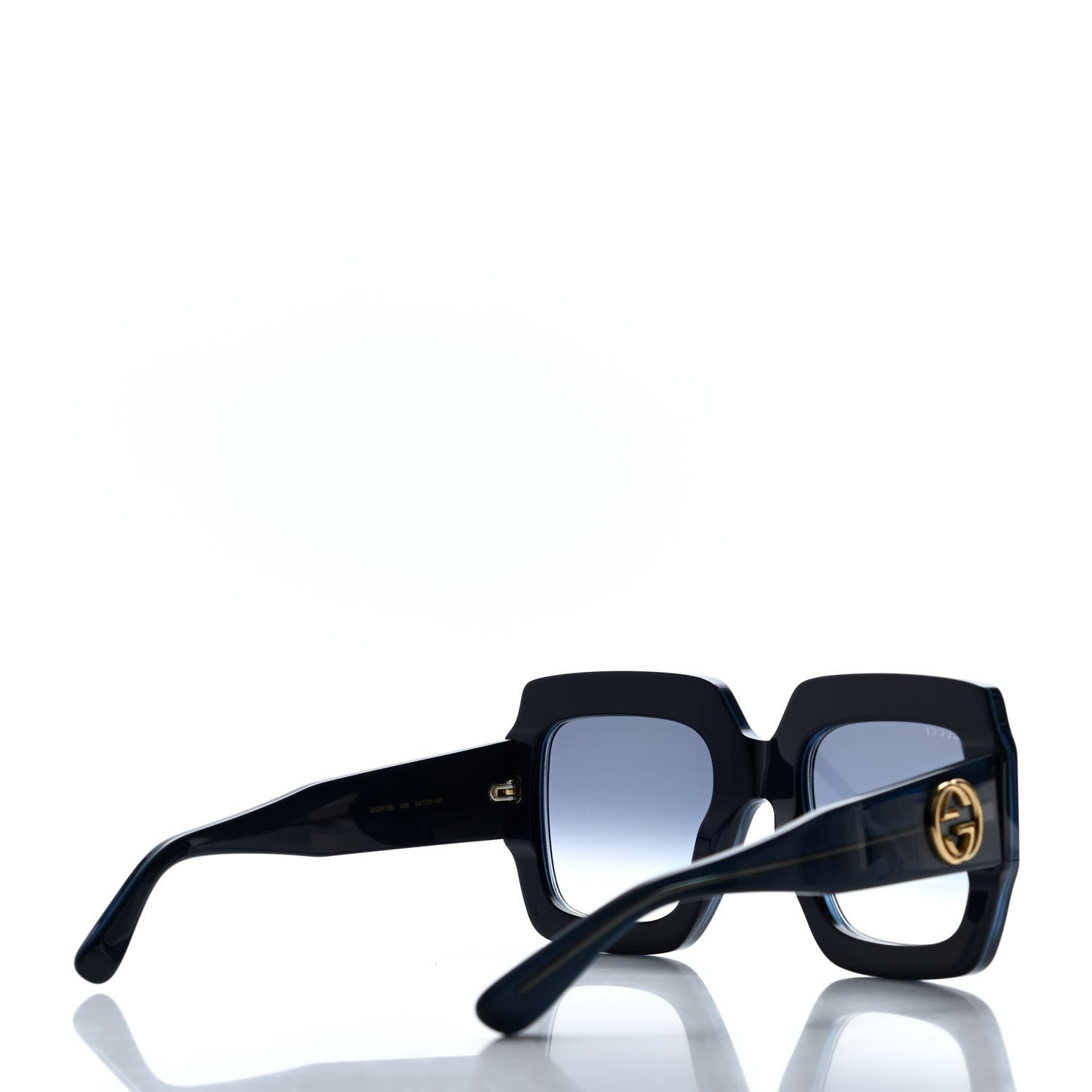 Gucci Acetate Square Web Frame GG0178S Sunglasses Navy 4 of 4