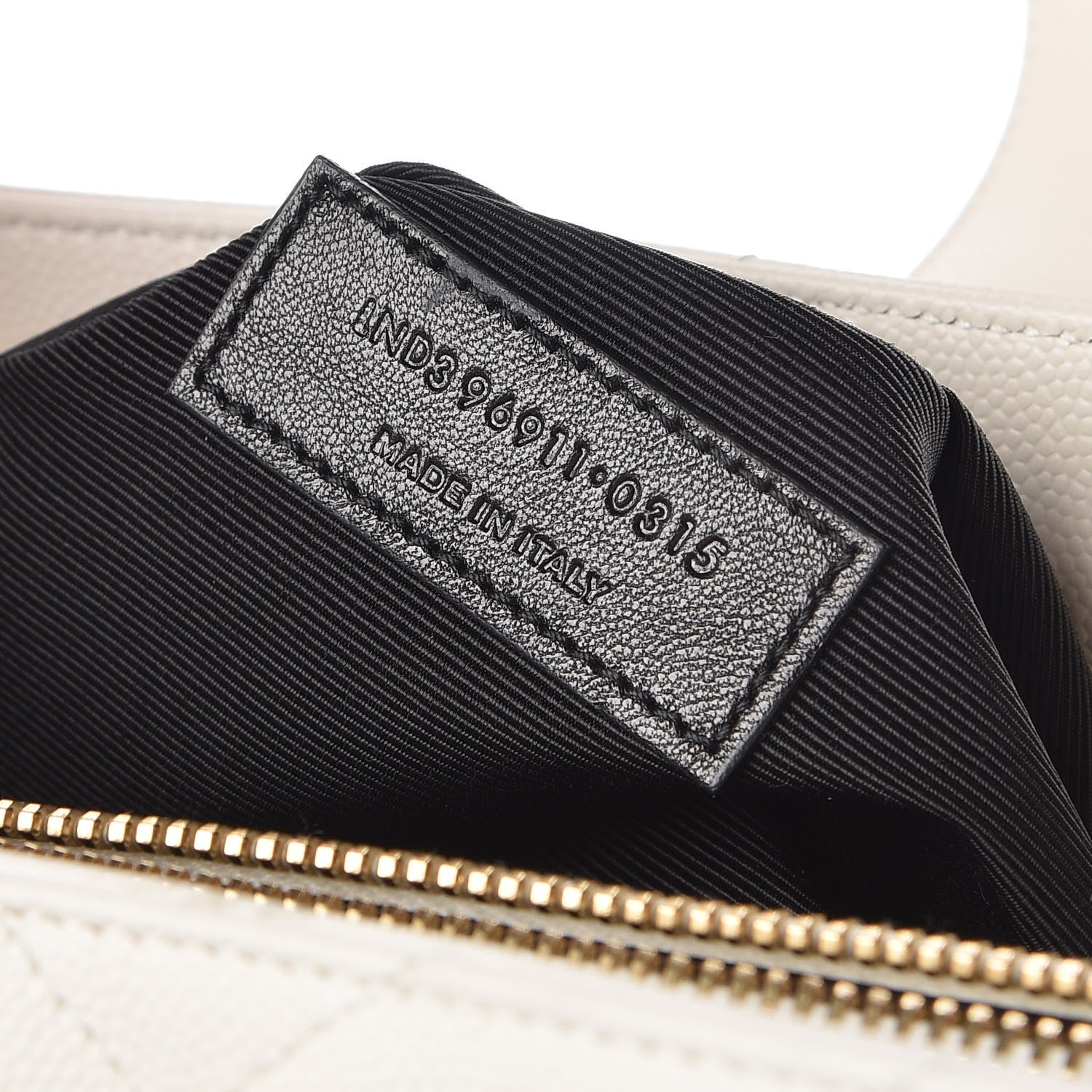Saint Laurent Grain De Poudre Matelasse Chevron Monogram Shopping Bag White 8 of 8