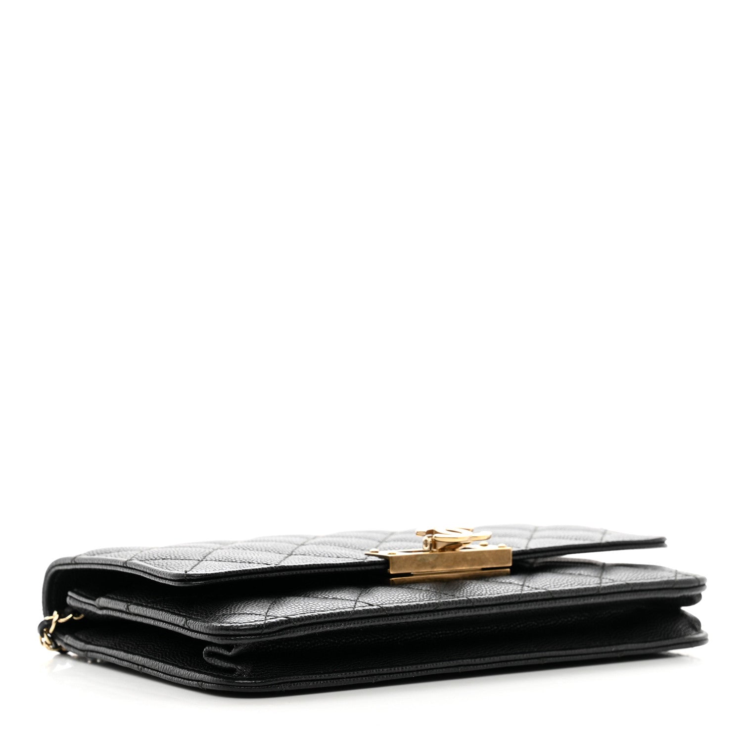 Chanel Caviar Quilted Golden Class Wallet On Chain WOC Black 4 of 12