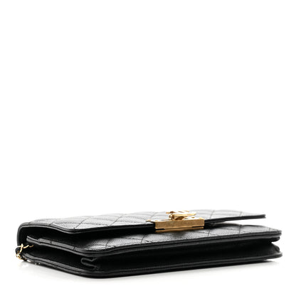 Chanel Caviar Quilted Golden Class Wallet On Chain WOC Black 4 of 12