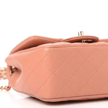 Chanel Lambskin Quilted Mini Square Flap Dark Beige 6 of 11