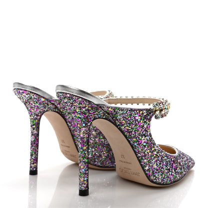 Jimmy Choo Glitter Crystal Bing 100 Pumps 37 Pink Multicolor 4 of 8