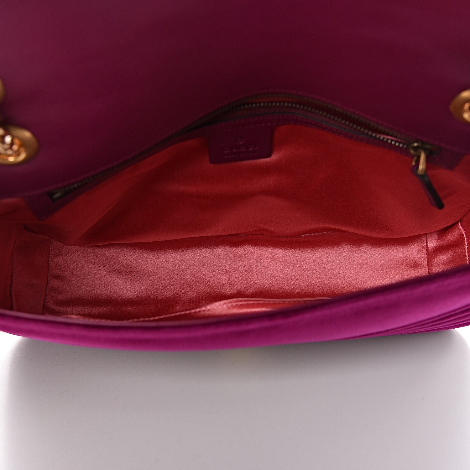 Gucci Velvet Matelasse Medium GG Marmont Shoulder Bag Fuchsia Violet Cyclamen 5 of 10