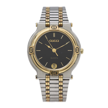 Gucci Stainless Steel 32mm 9000M Quartz Watch Black 1 of 6