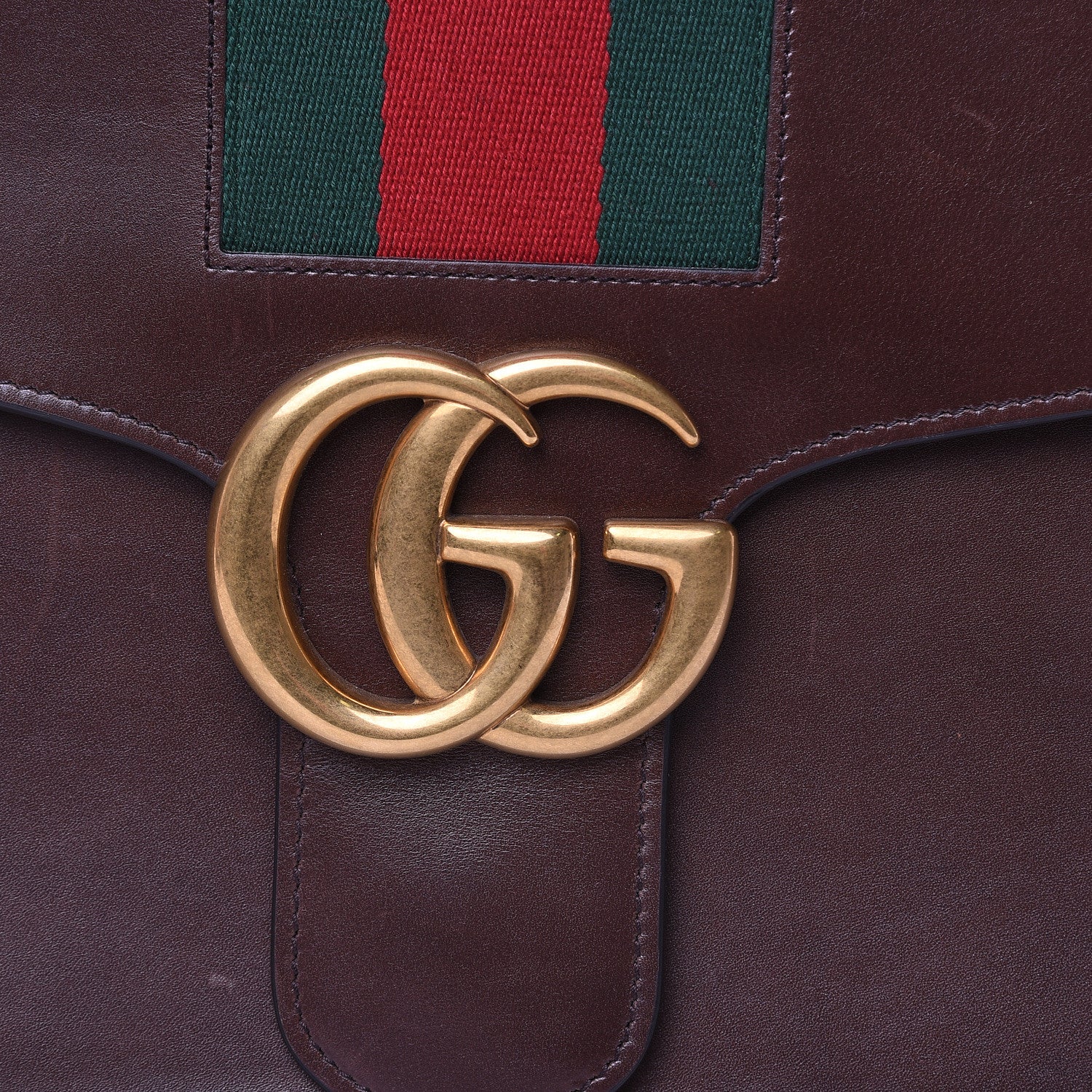 Gucci Tuscany Lux Calfskin Web GG Marmont Shoulder Bag Fondent 11 of 13