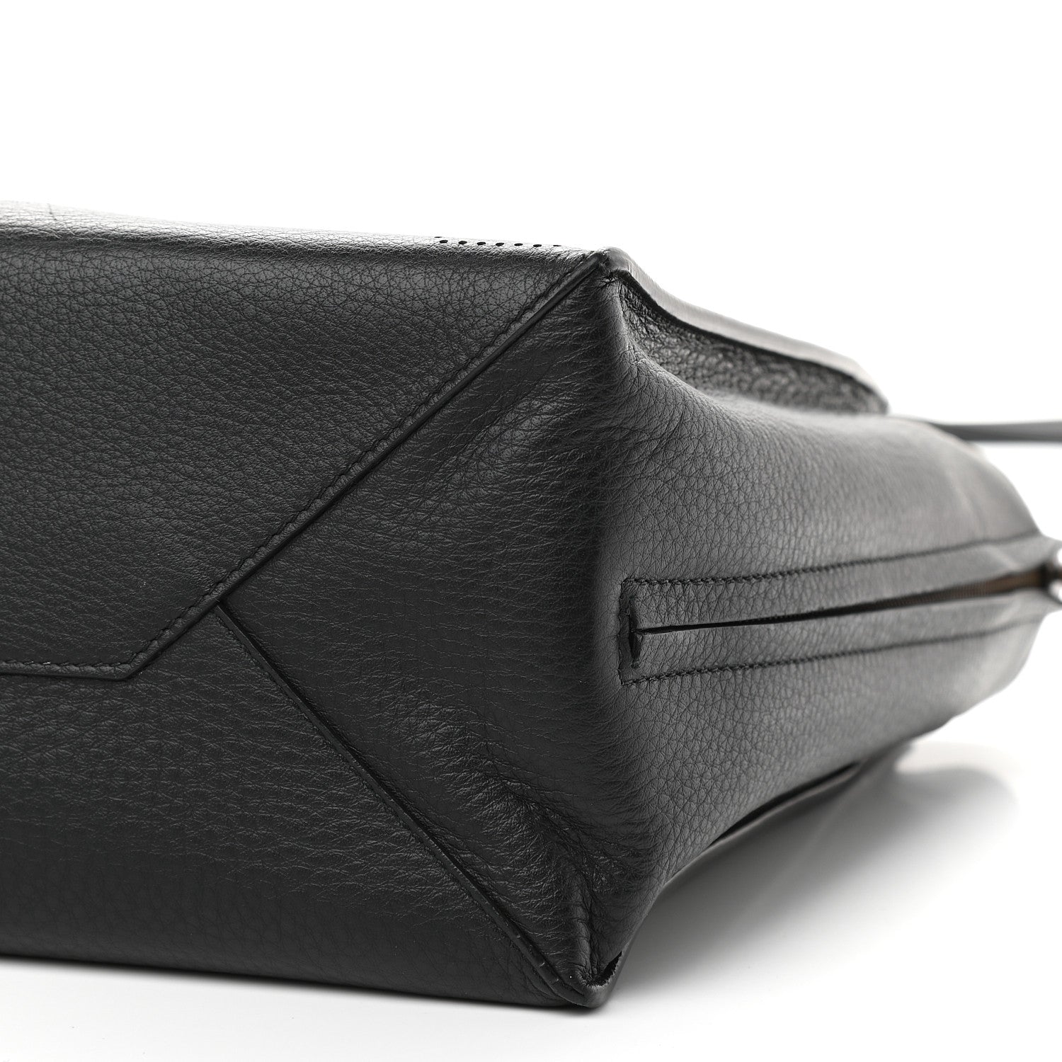 Balenciaga Calfskin Blackout Hardware Perforated Papier B4 Tote Black 12 of 12