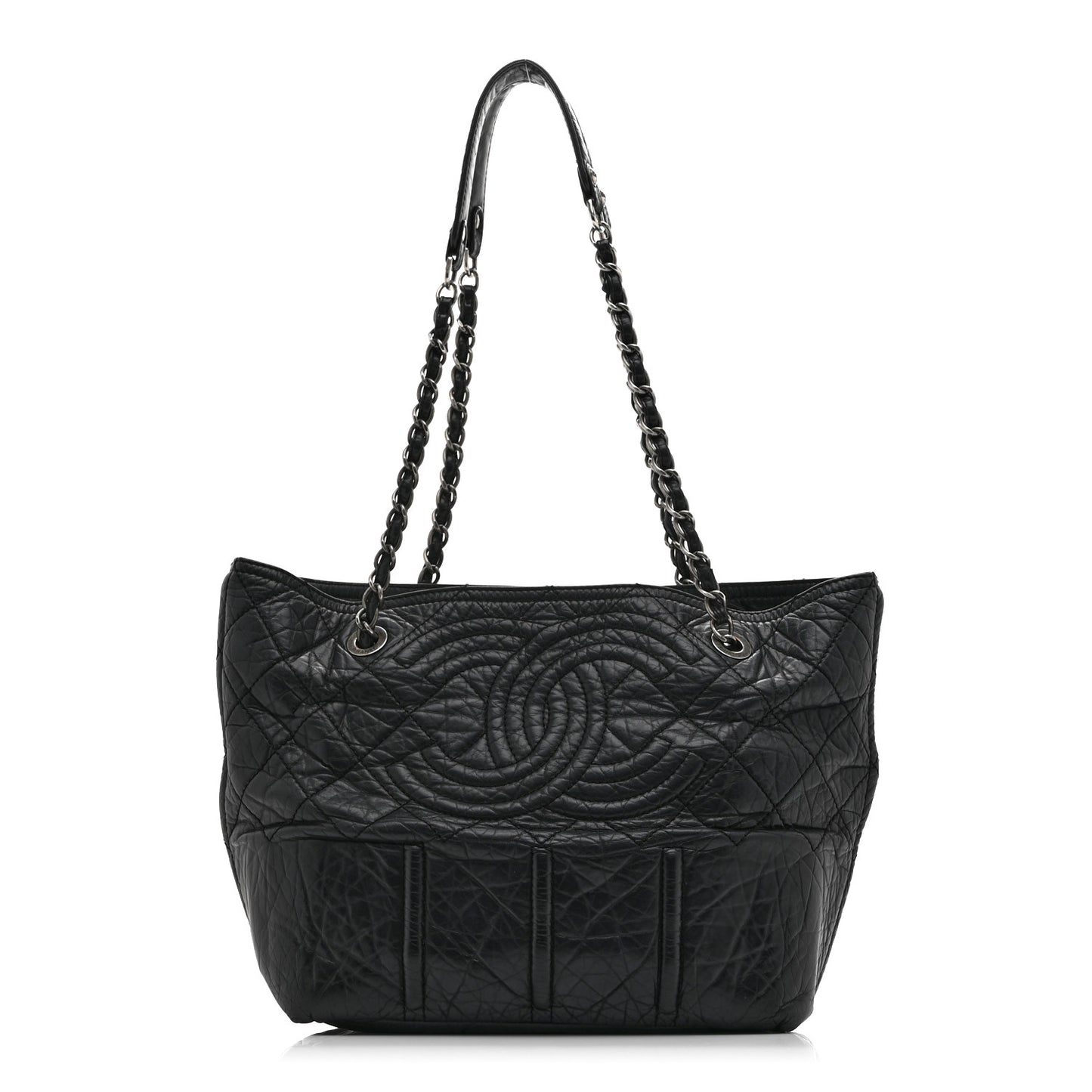 Calfskin Small Shopping in Moscow Tote Black