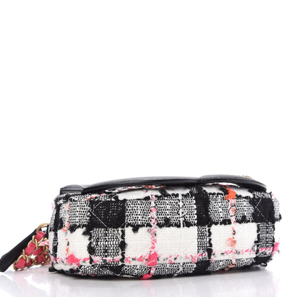 Chanel Tweed Lambskin Quilted Coco Midnight Camera Case White Black Multicolor 4 of 10